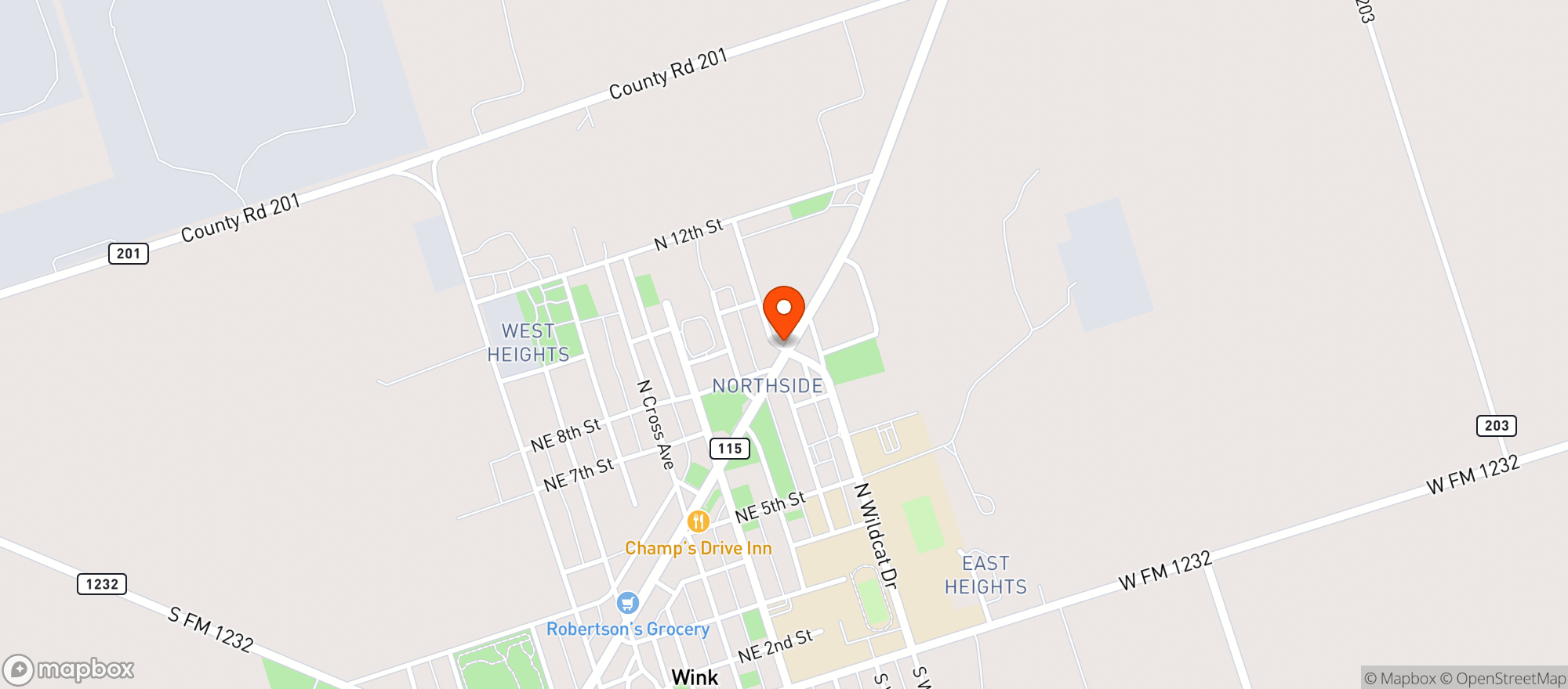 Map showing Allsup's