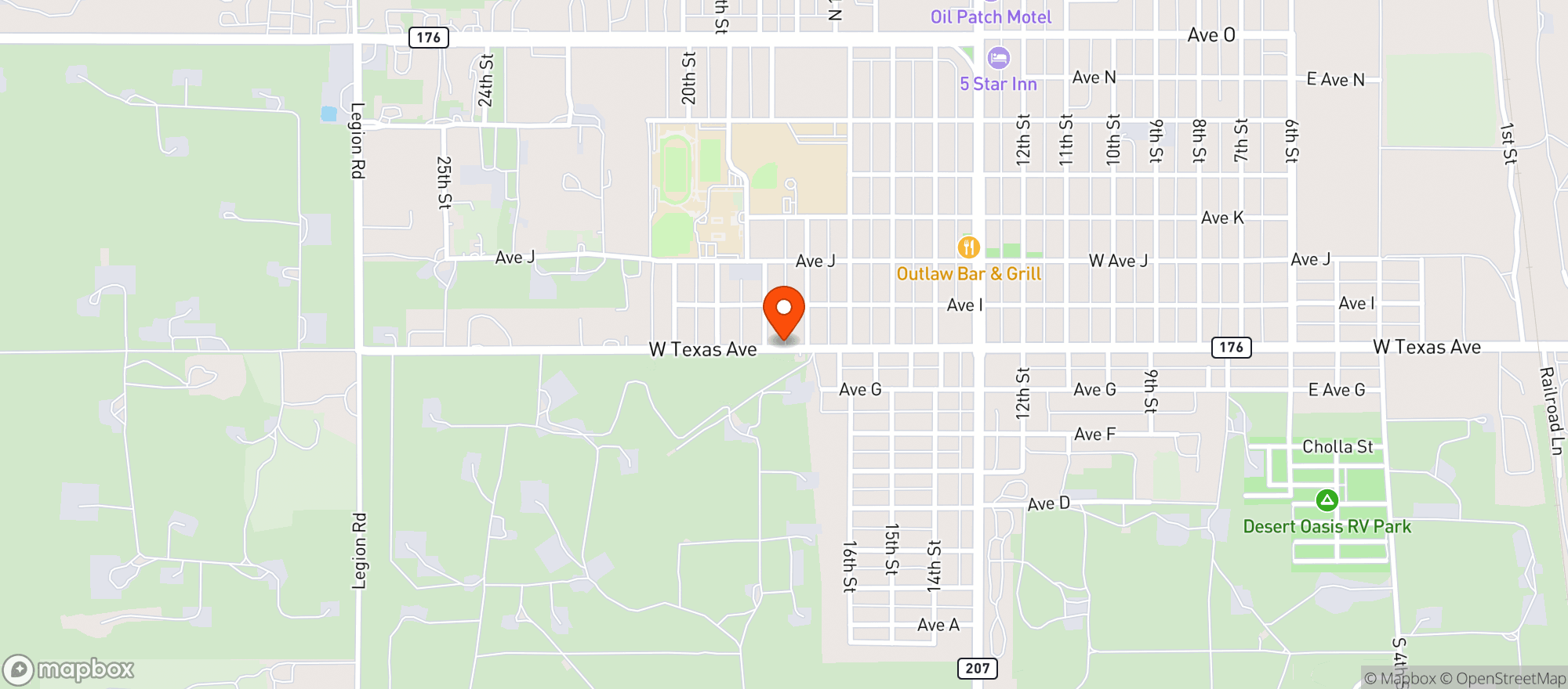 Map showing Allsup's