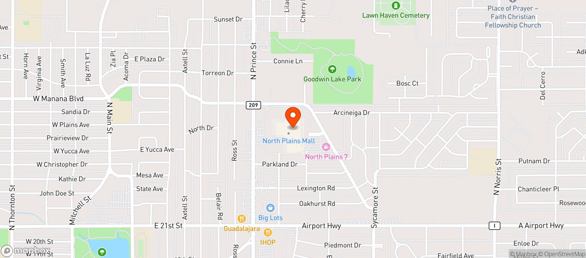 Map showing Gnc