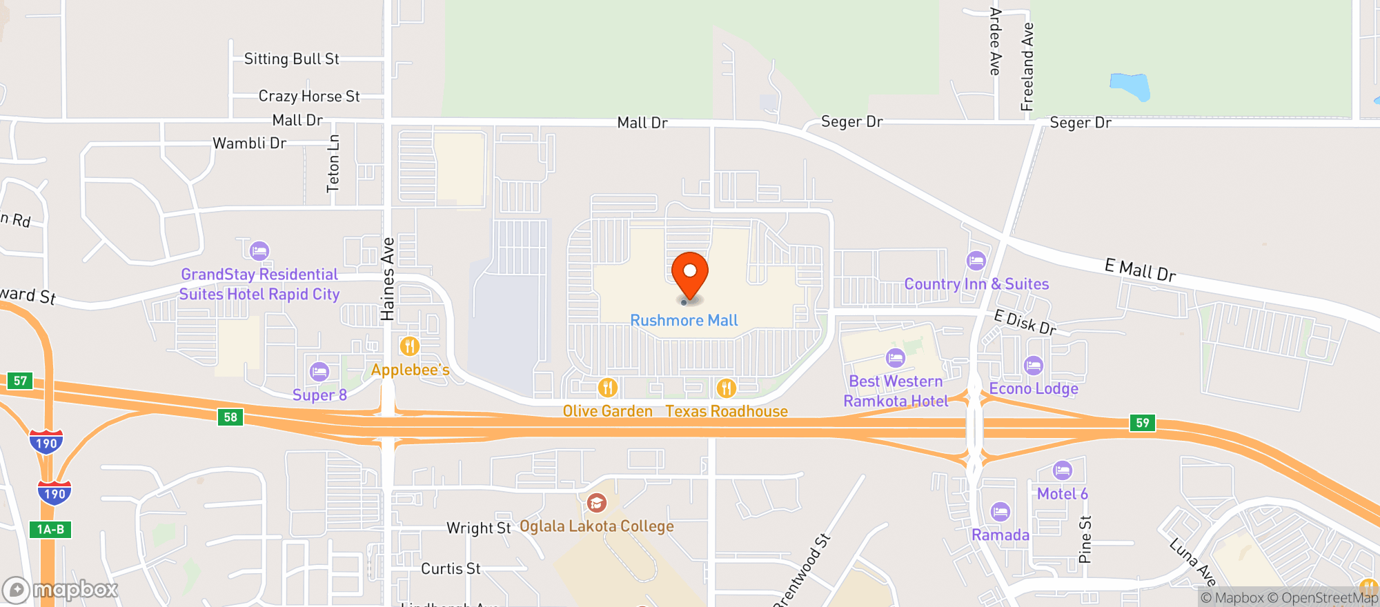 Map showing X Golf