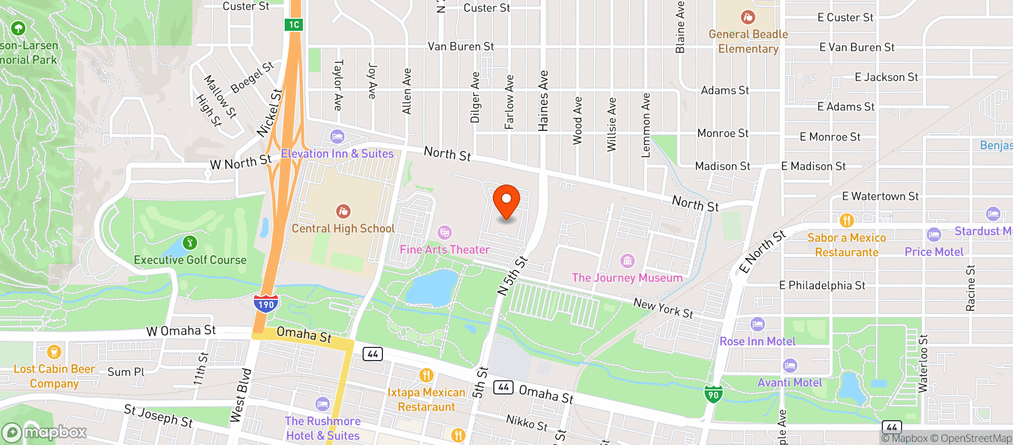 Map showing Doubletree By Hilton