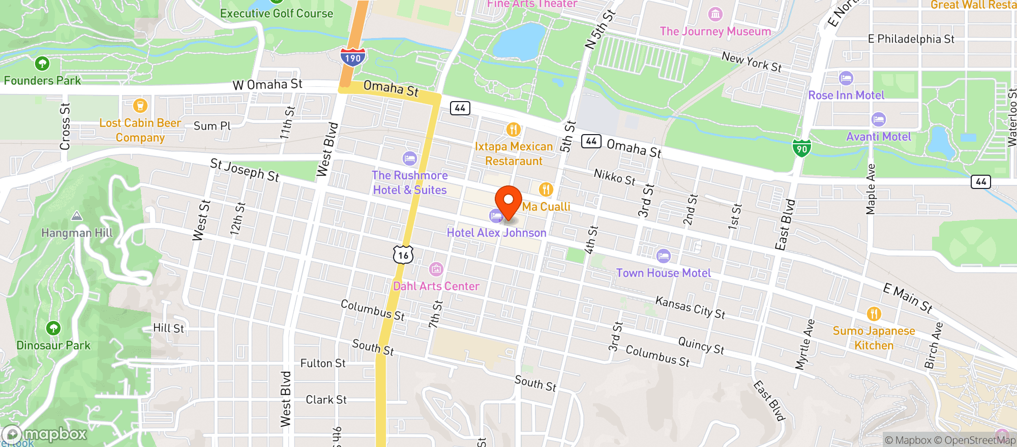 Map showing Tallys Silver Spoon