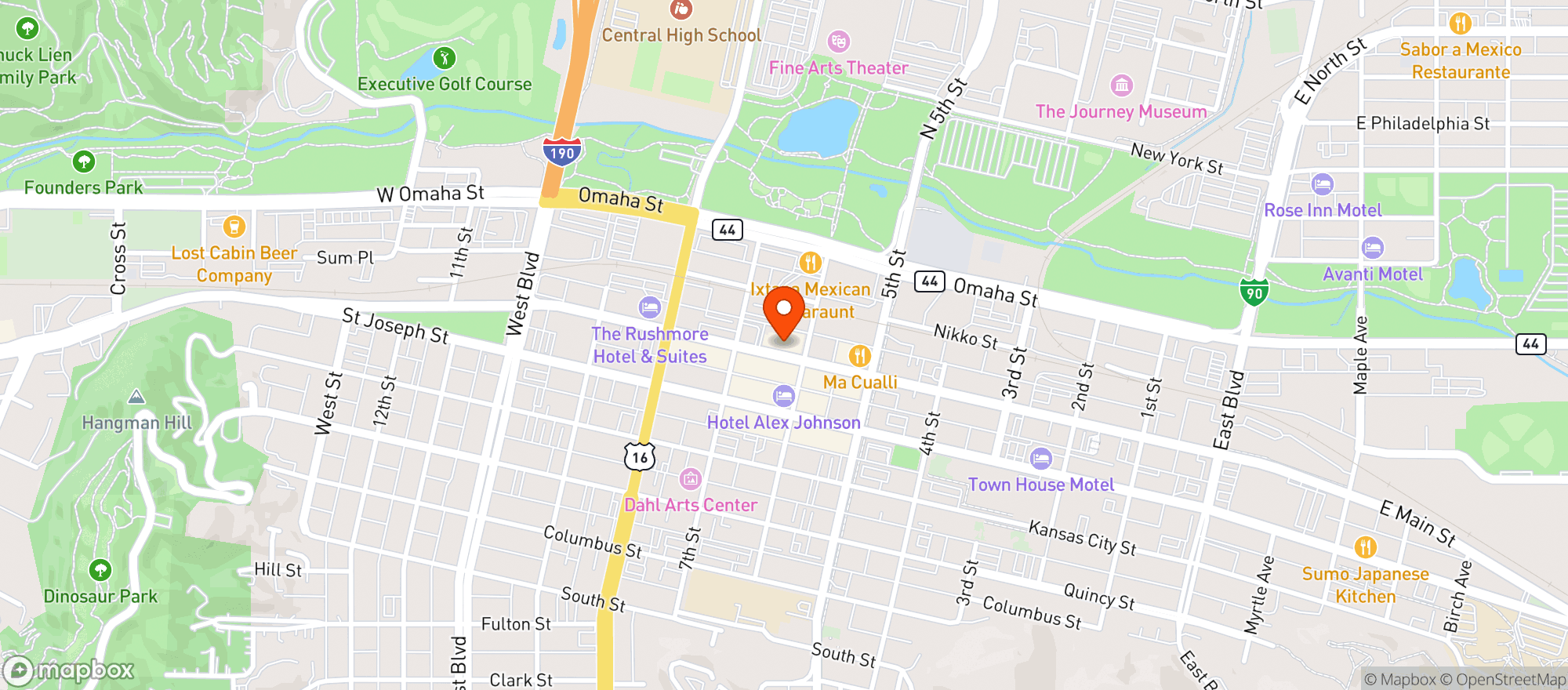 Map showing Firehouse Brewing
