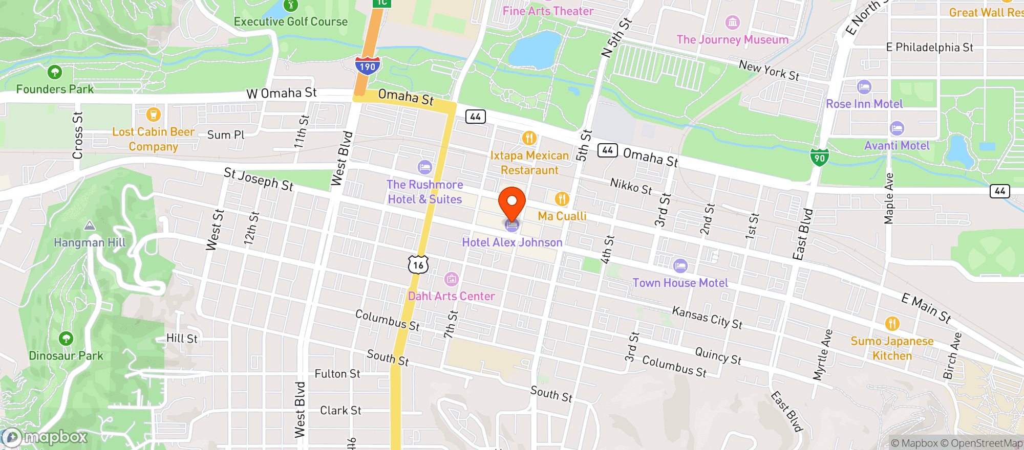 Map showing The Vertex