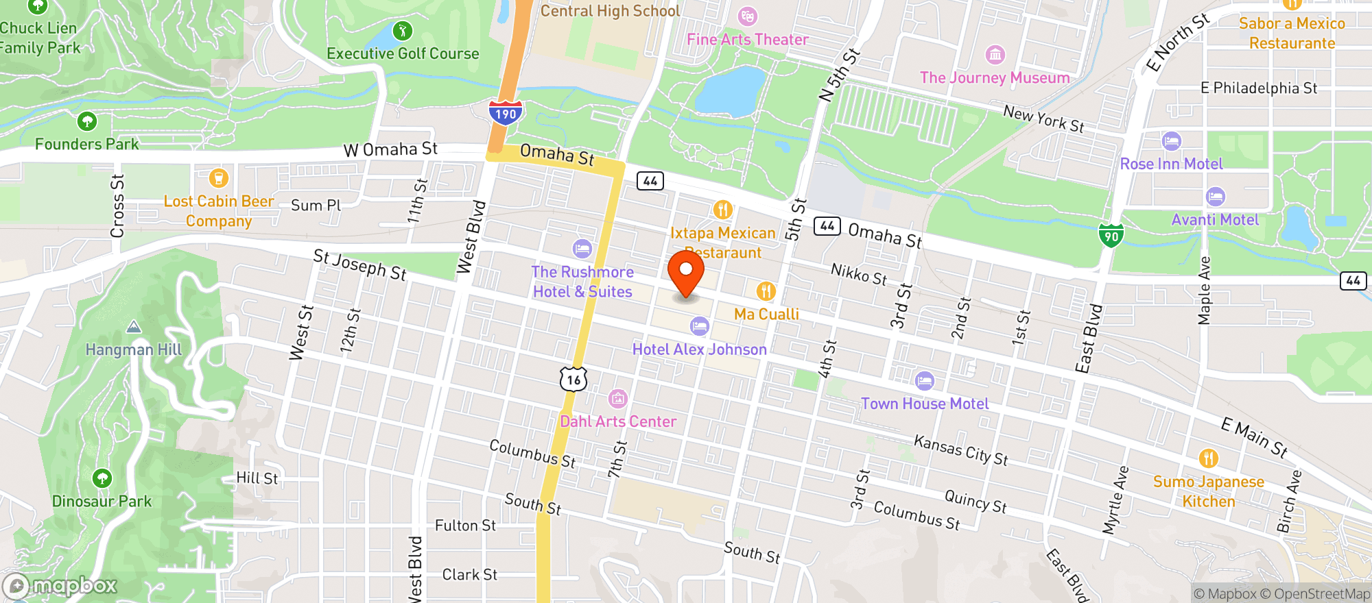 Map showing Pour 54 Taphouse