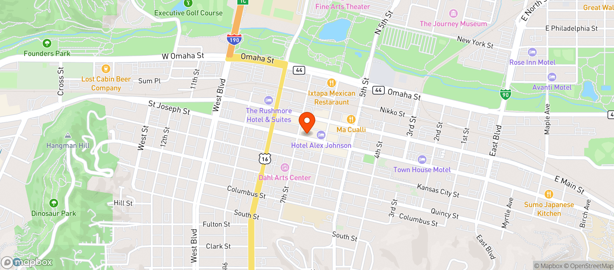 Map showing Brass Rail