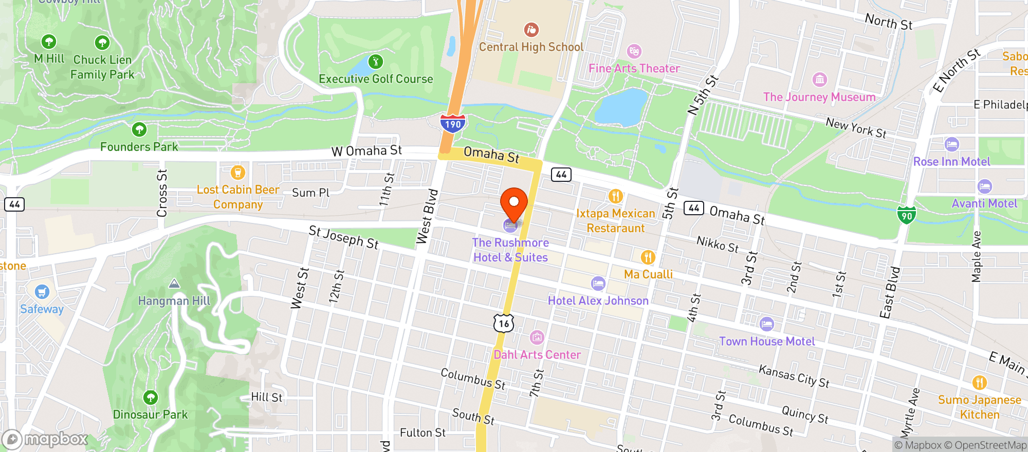 Map showing 445 Lounge Radisson