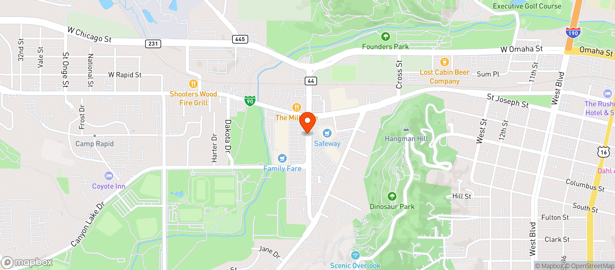 Map showing The Park #45