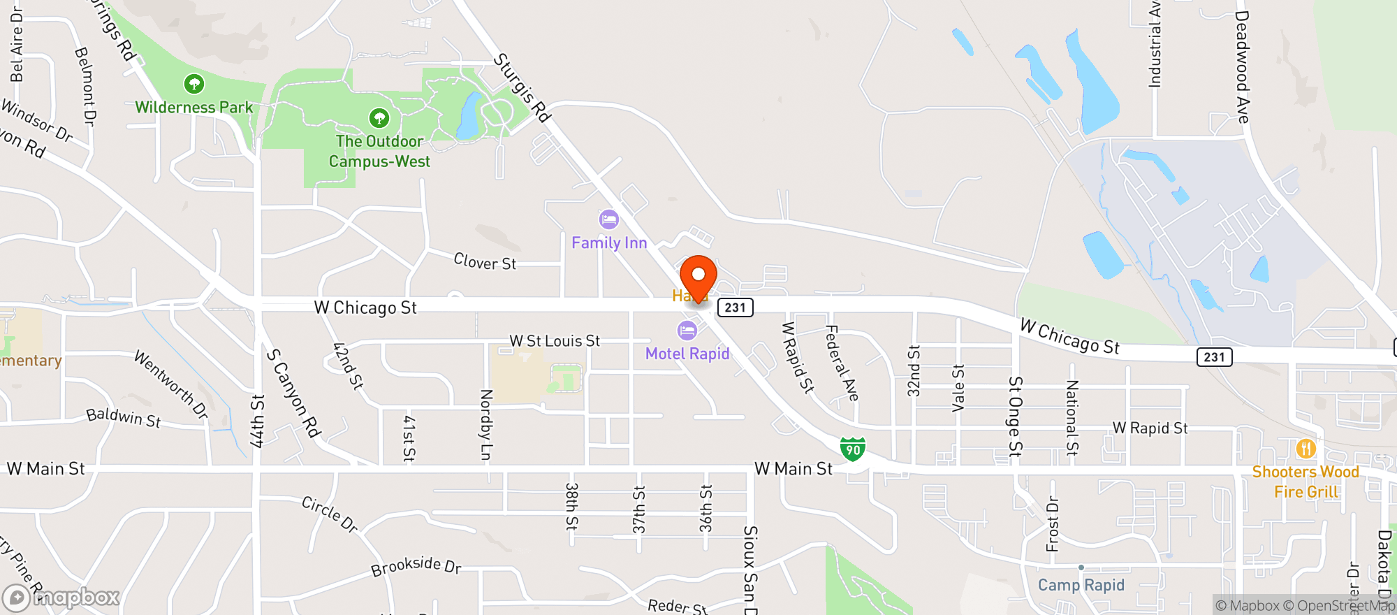 Map showing Mr Liquor