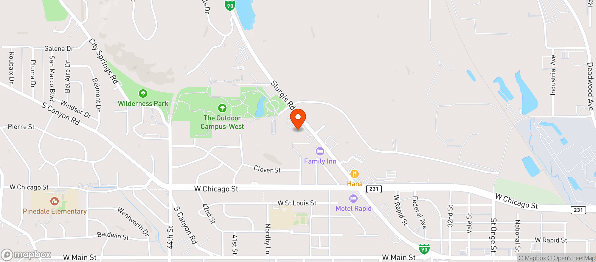 Map showing Meadowood Lounge