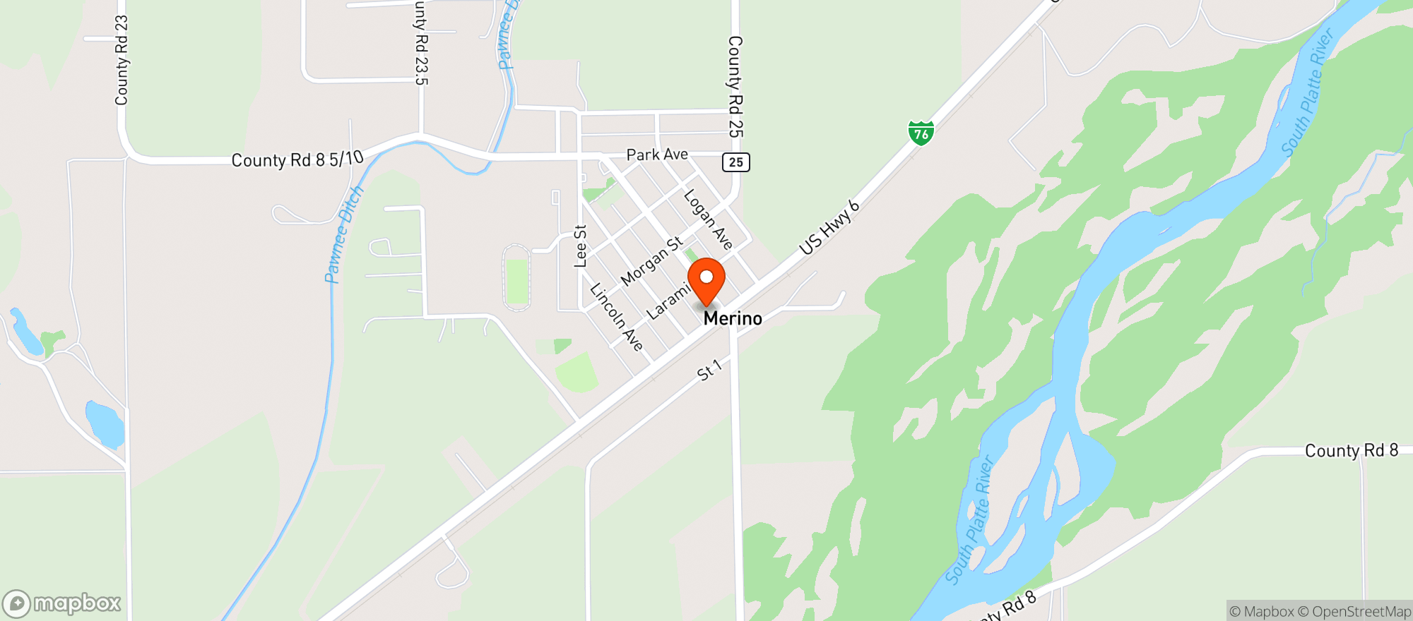 Map showing Tipsy Cow
