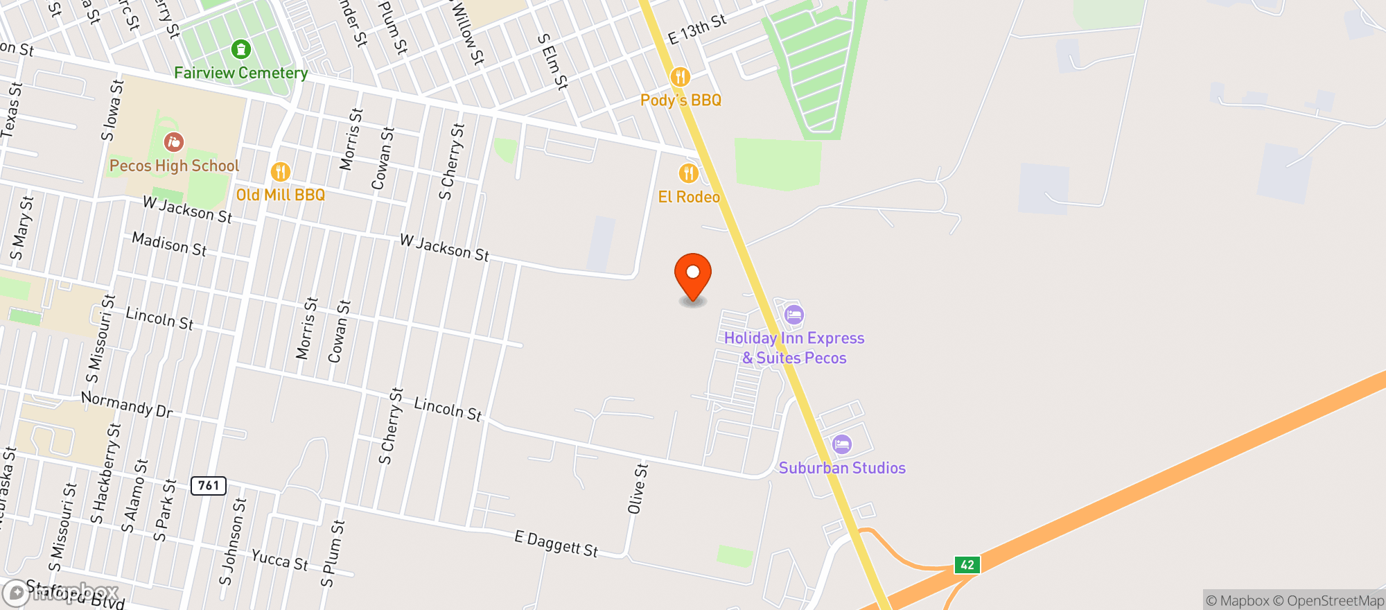 Map showing United Supermarket