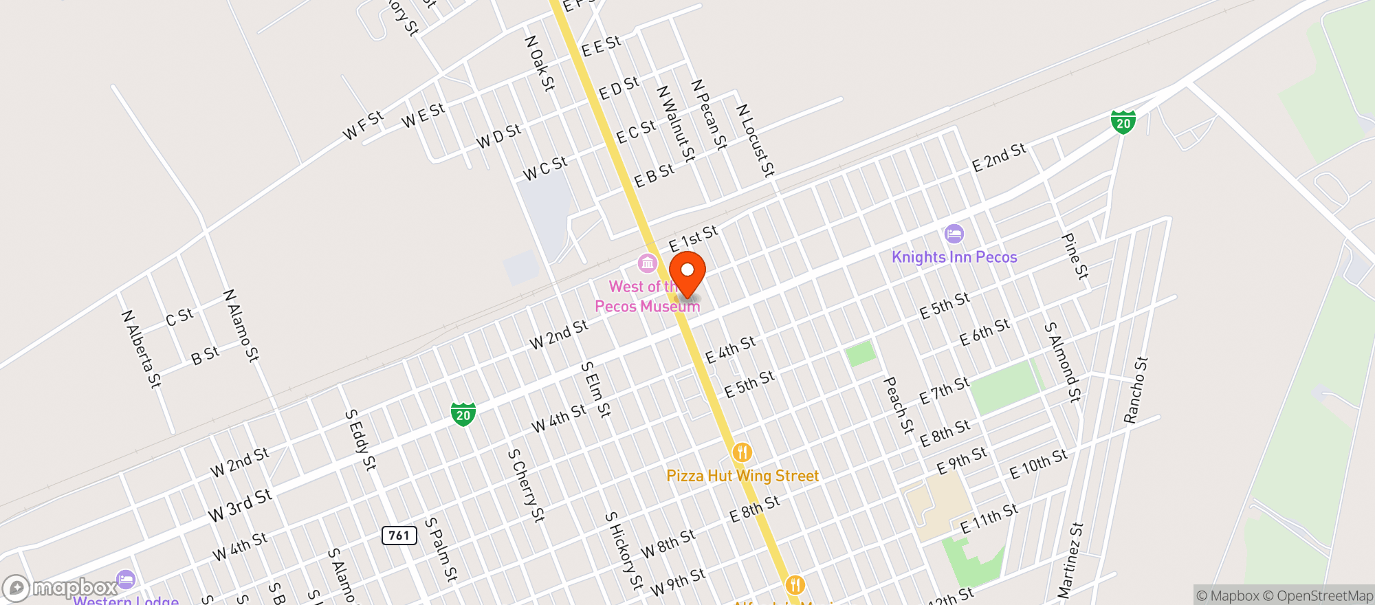 Map showing Uncles Convenience Stor #6420