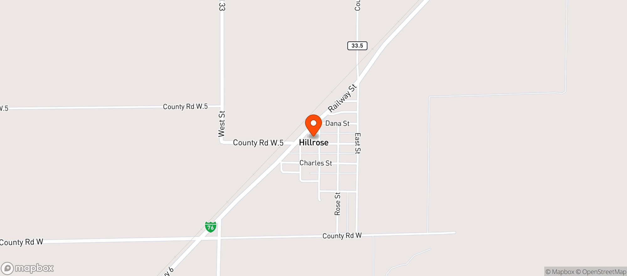 Map showing The Place - Hillrose