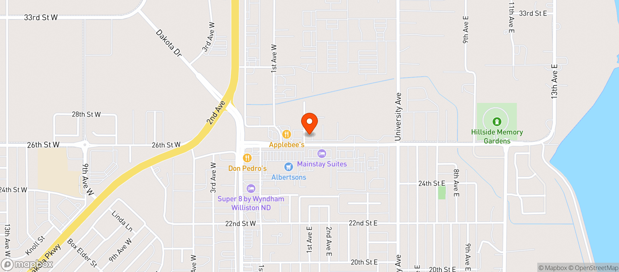 Map showing 26Th Street Liquors