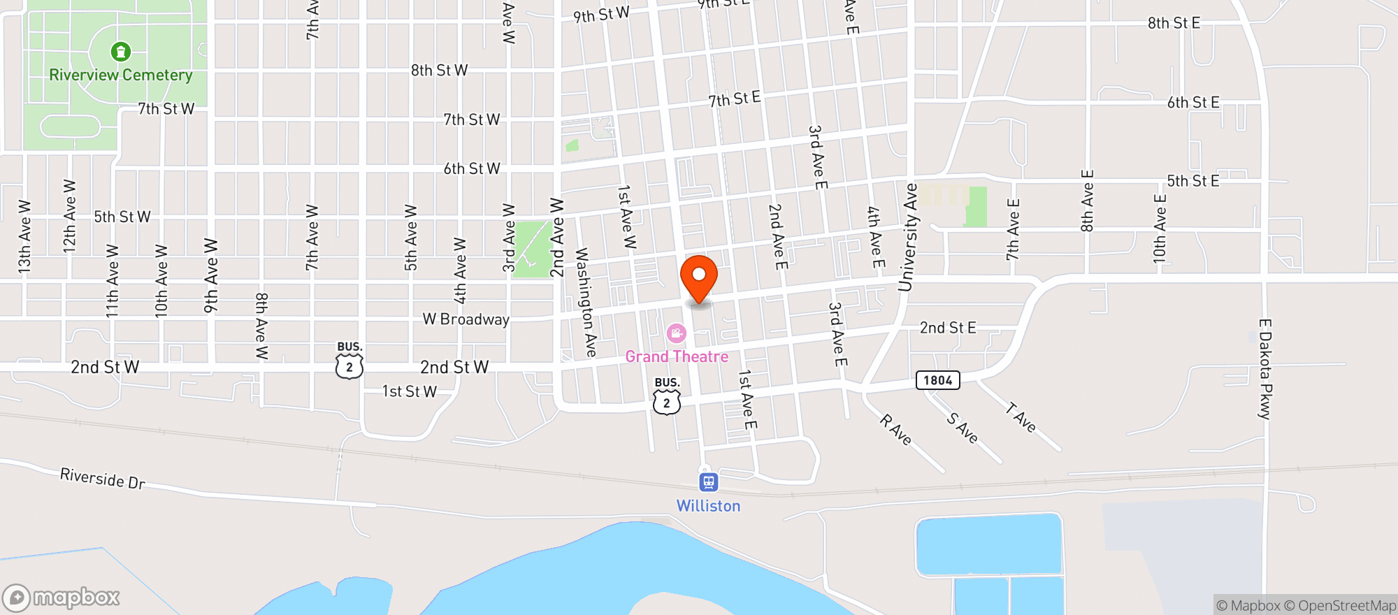 Map showing Cooks On Main