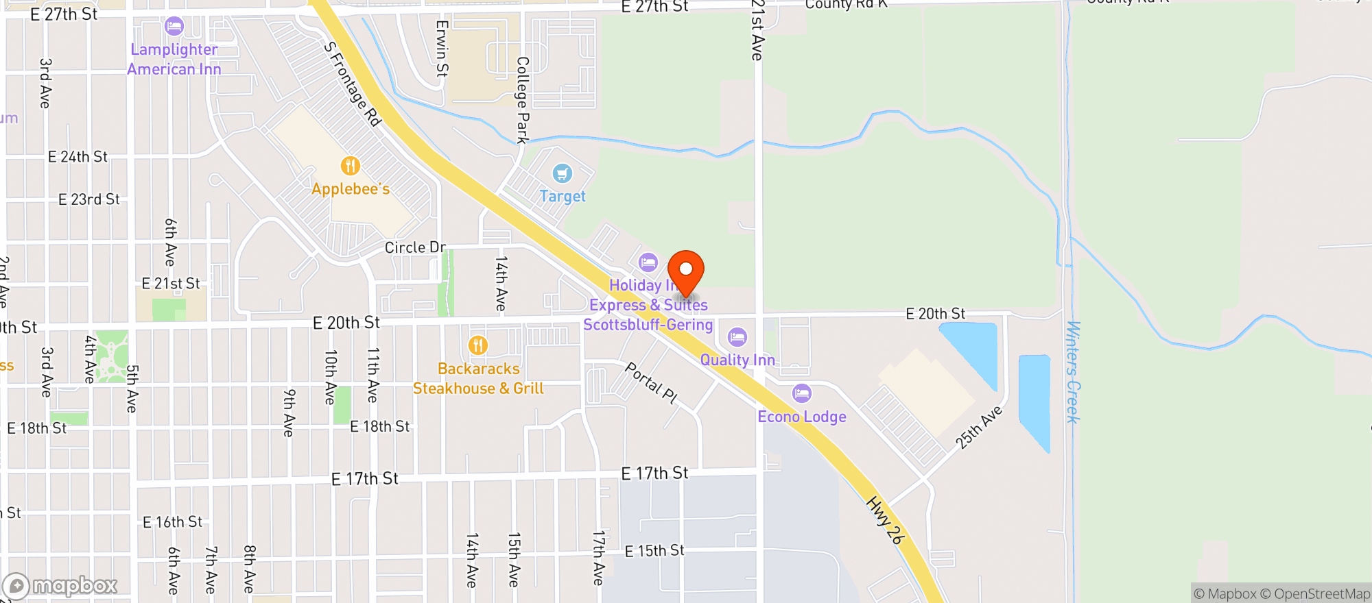 Map showing Ole