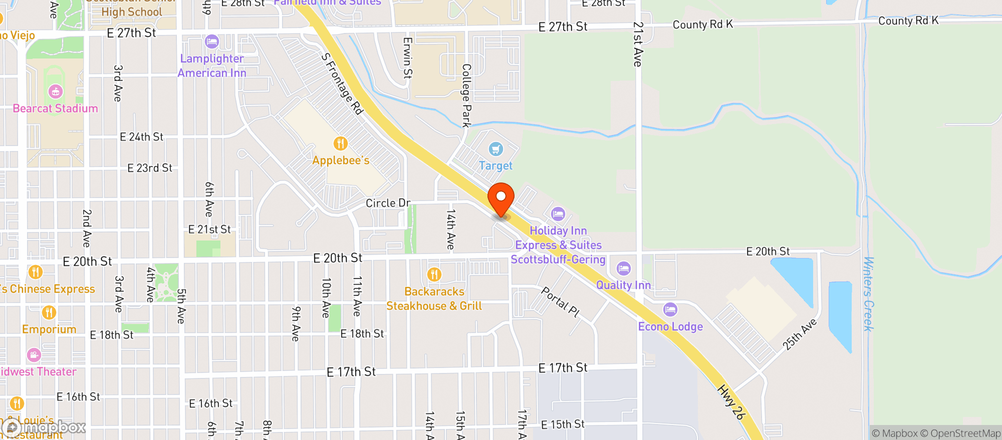 Map showing Target