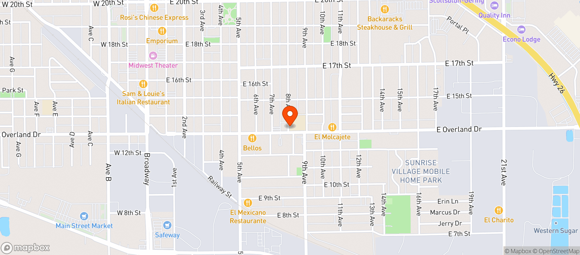 Map showing La Bamba Imports