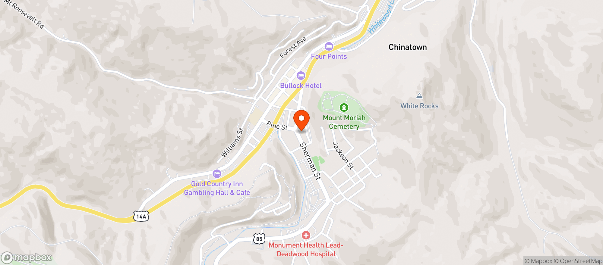 Map showing Jacobs Brewhouse & Grocer