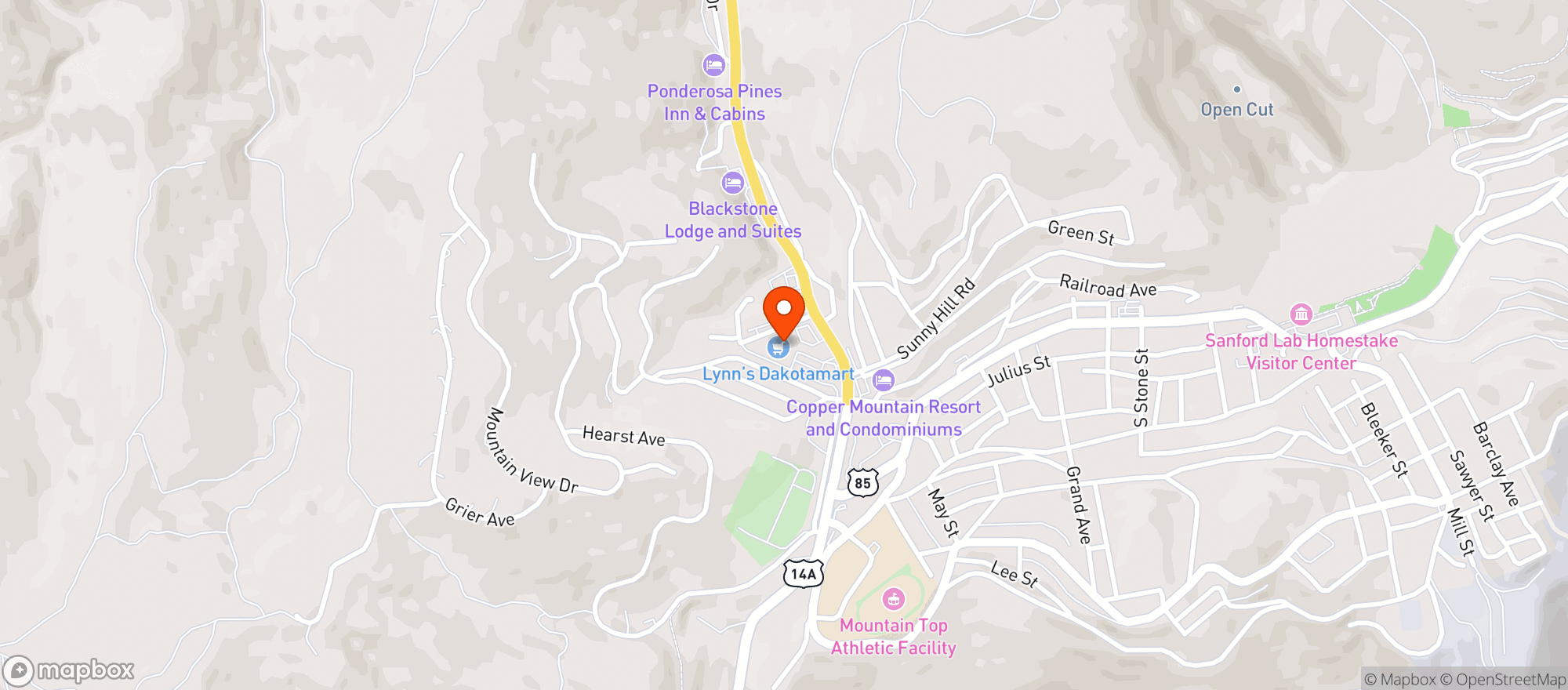Map showing Lynn S Dakotamart-Lead