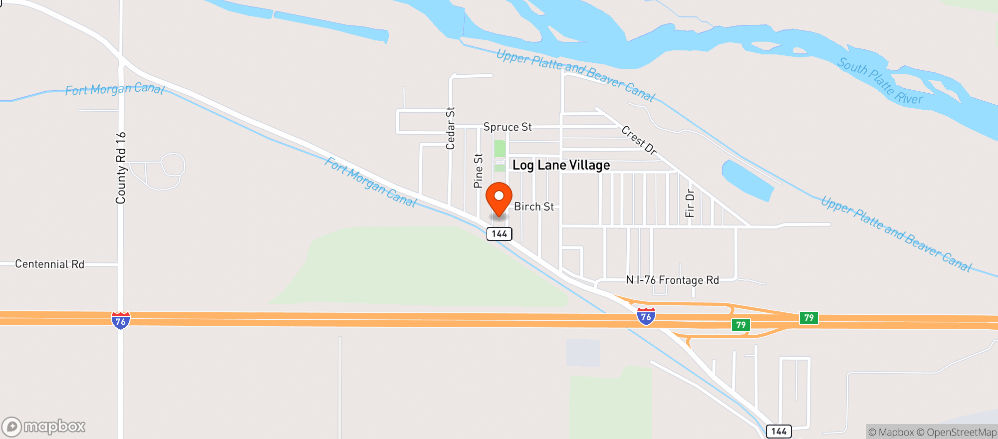 Map showing Lil Greeney's Liquor