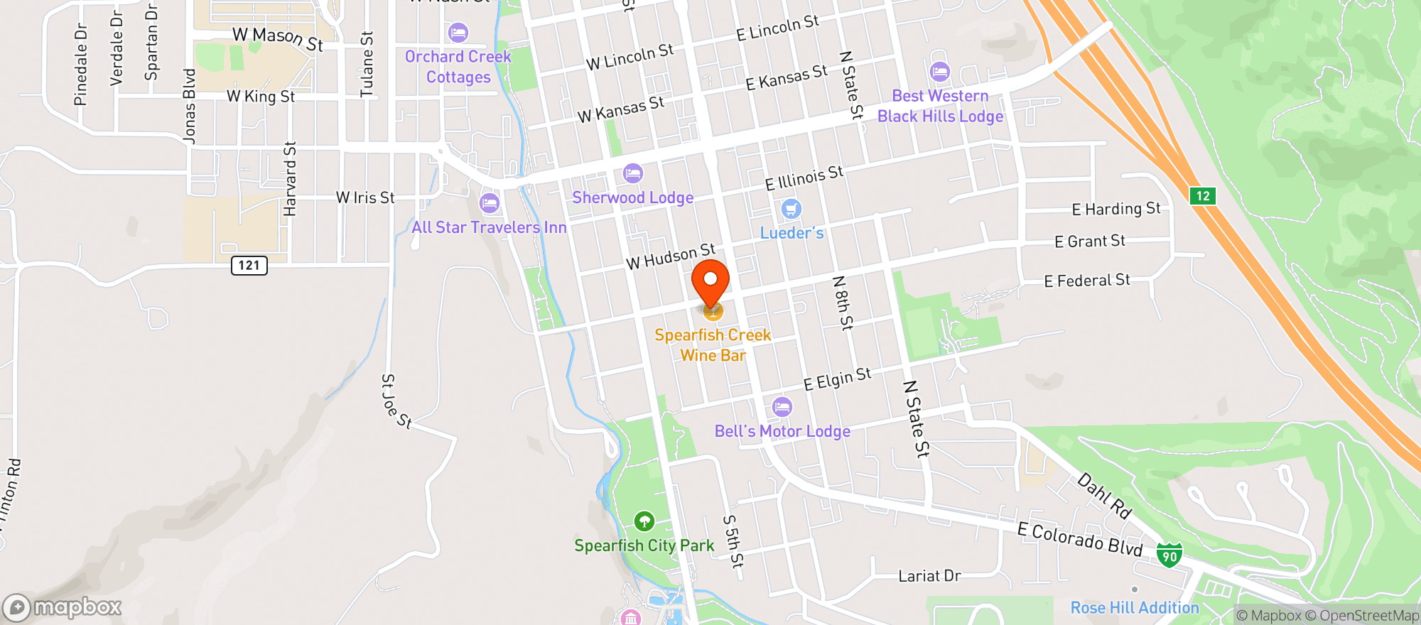 Map showing Grant Street Liquor And Casino