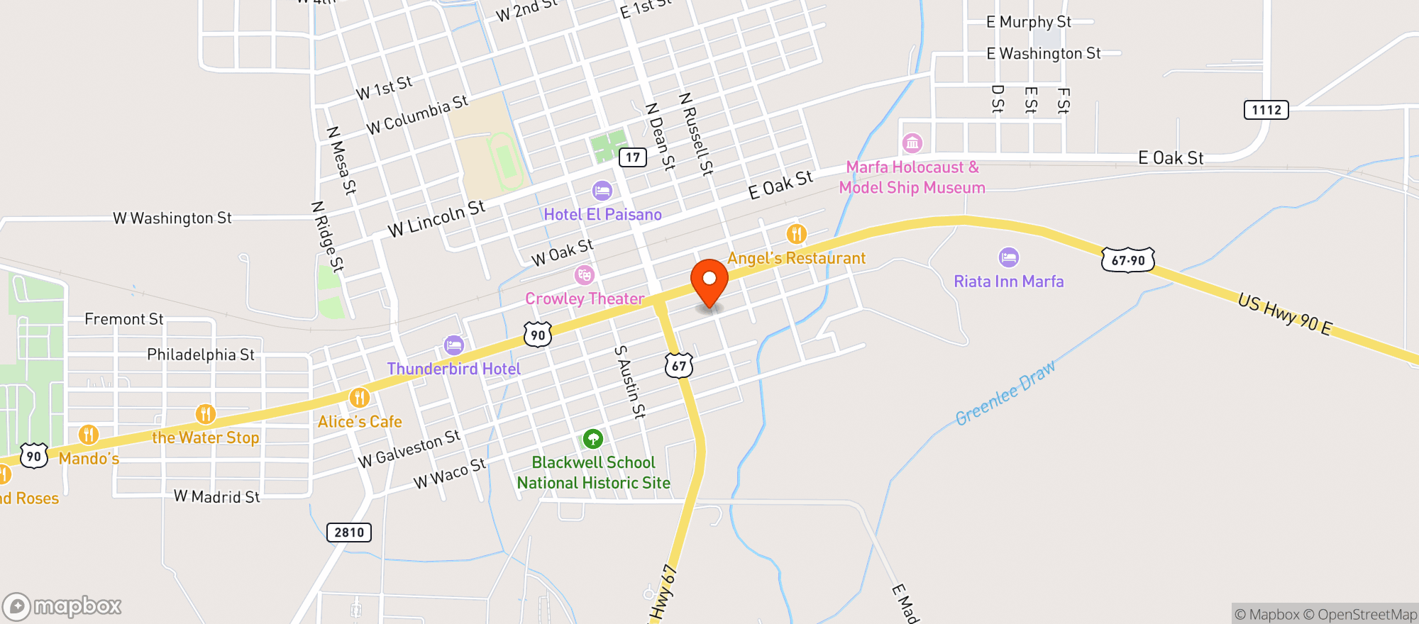 Map showing The Get Go