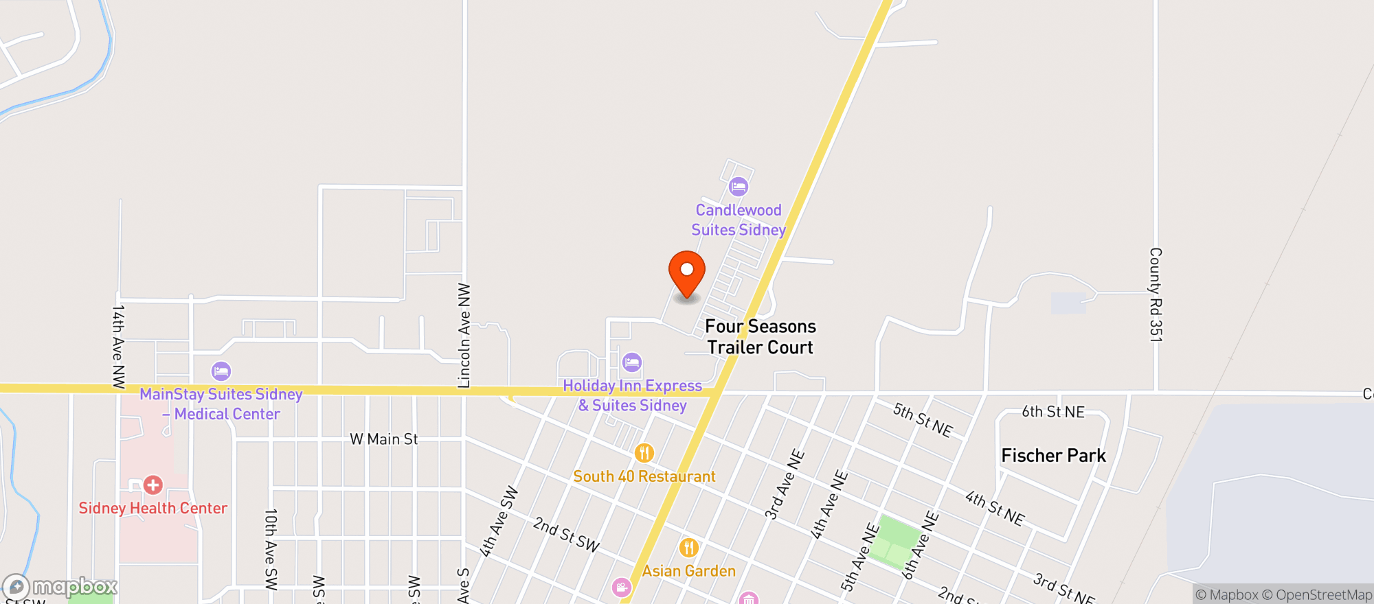 Map showing Reynolds Market - Sidney