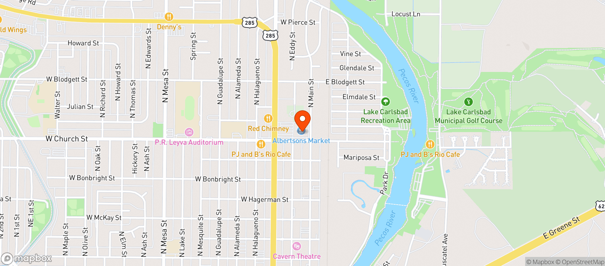 Map showing ALBERTSONS MARKET