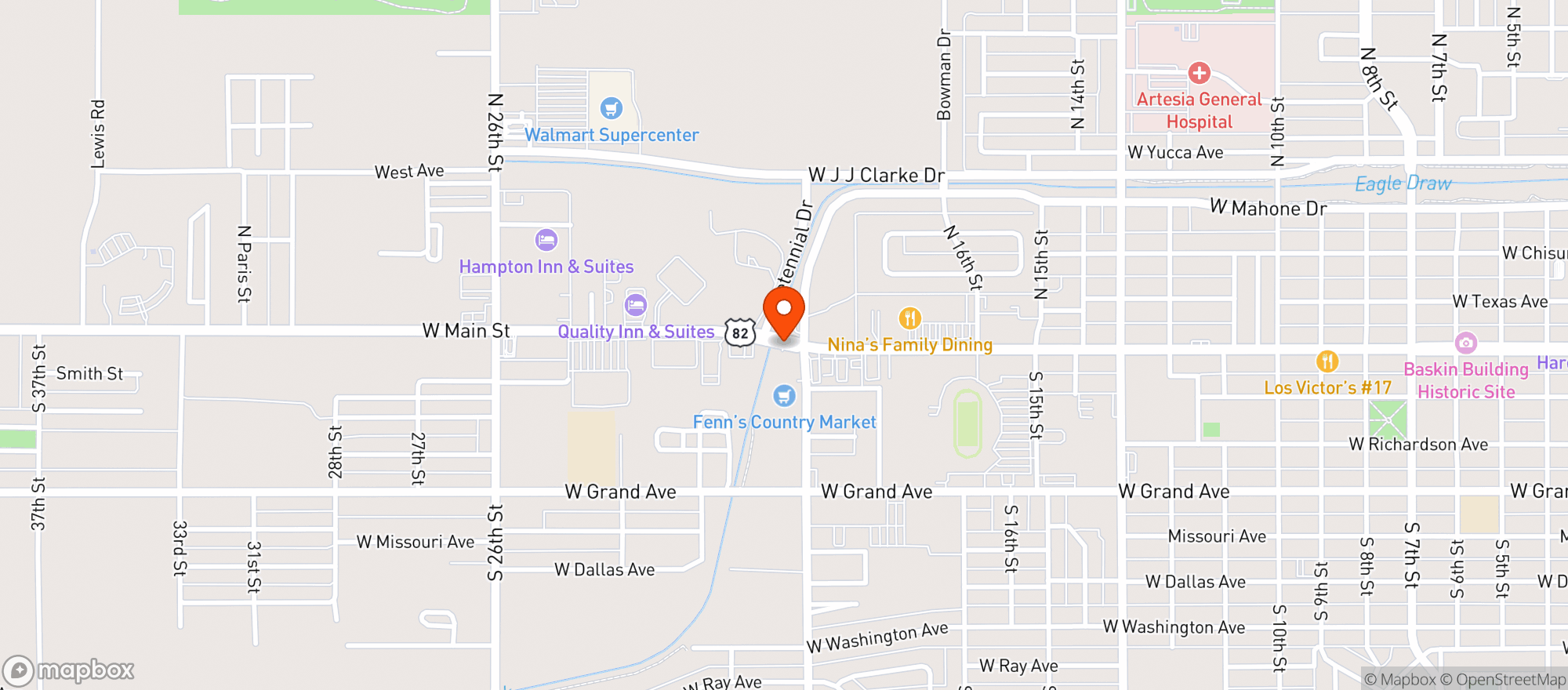 Map showing Fenns Country Market