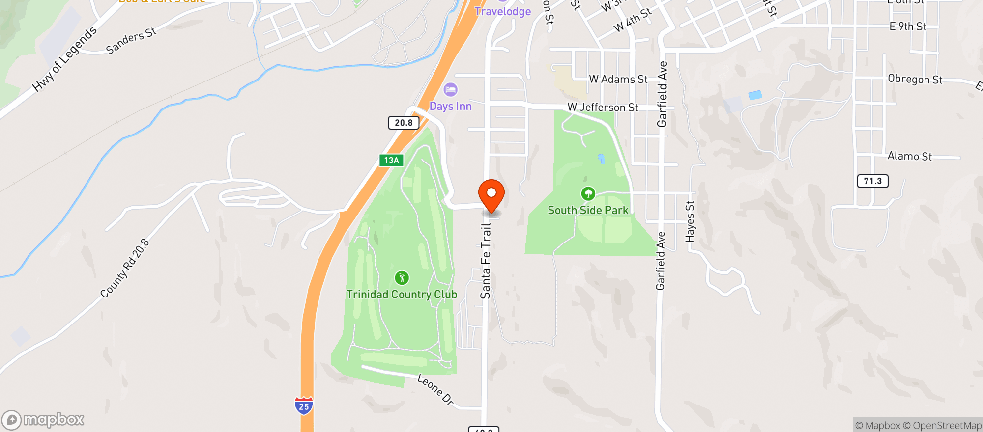 Map showing Santa Fe Hops & Vines