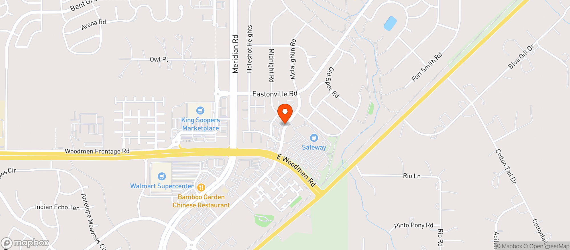 Map showing Safeway