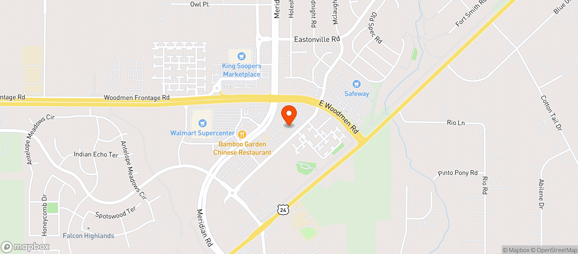 Map showing Falcon Liquor Outlet