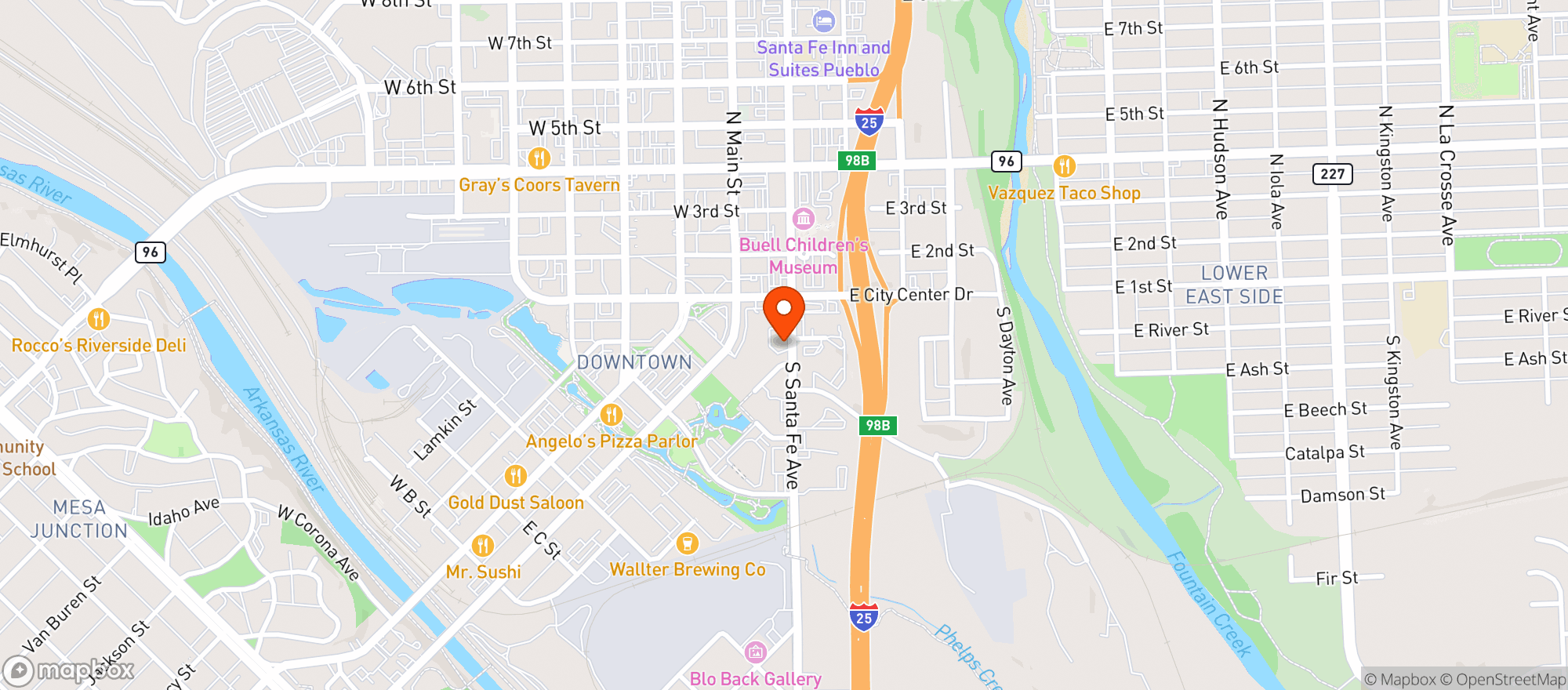 Map showing Loco Liquor