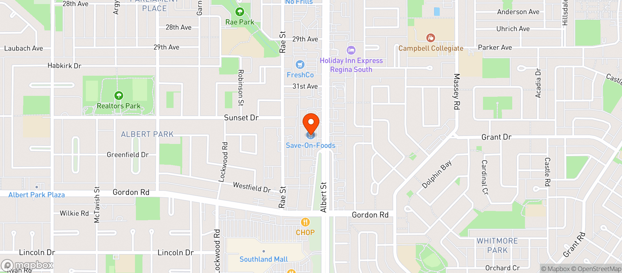 Map showing Save-On-Foods