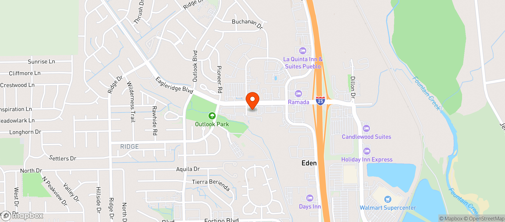 Map showing Eagle Liquor