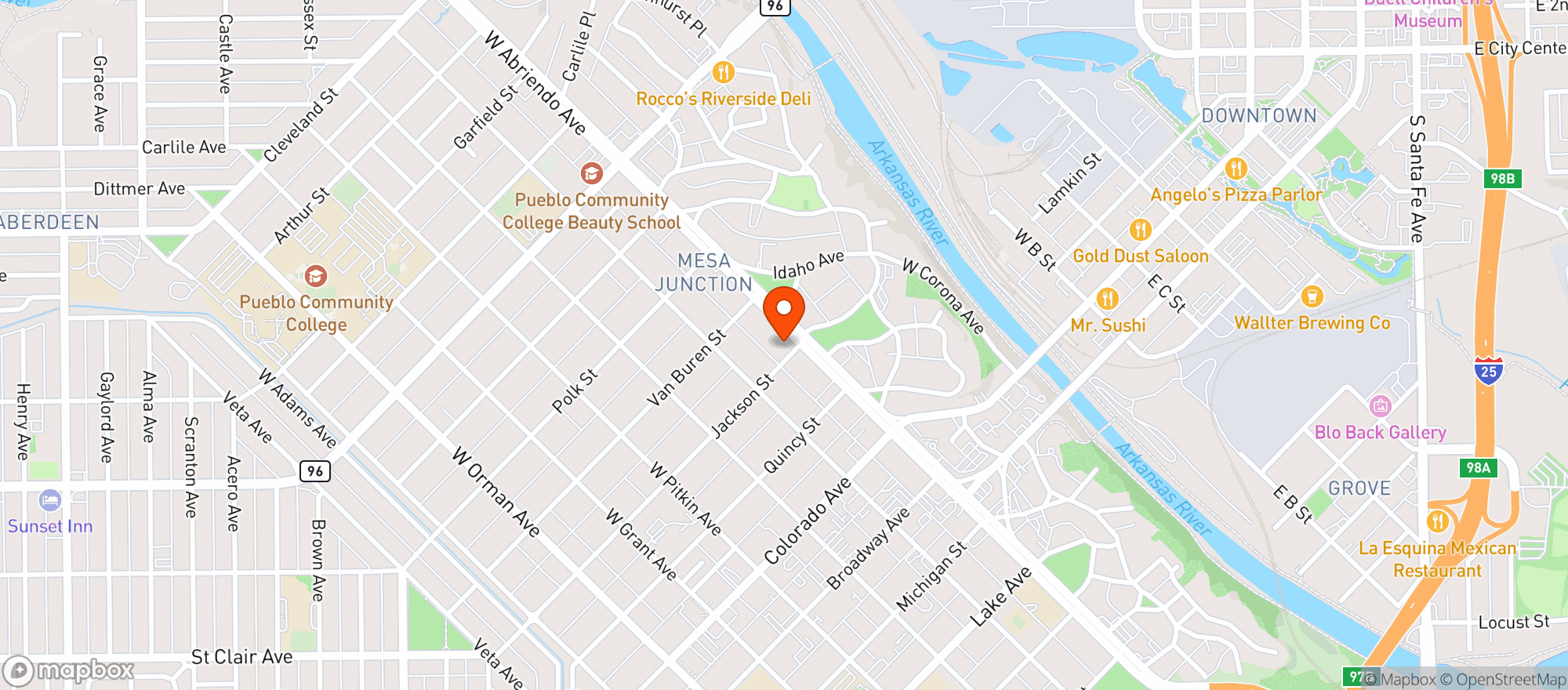 Map showing Abriendo Inn