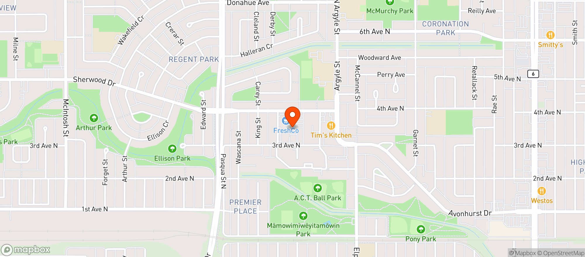 Map showing Freshco