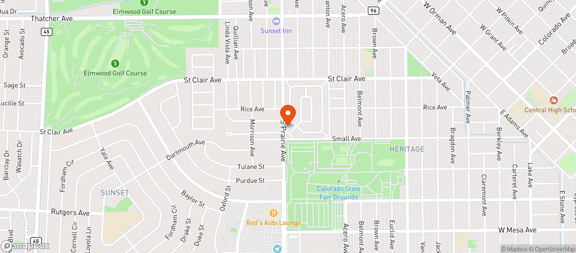Map showing Oscar's Liquors
