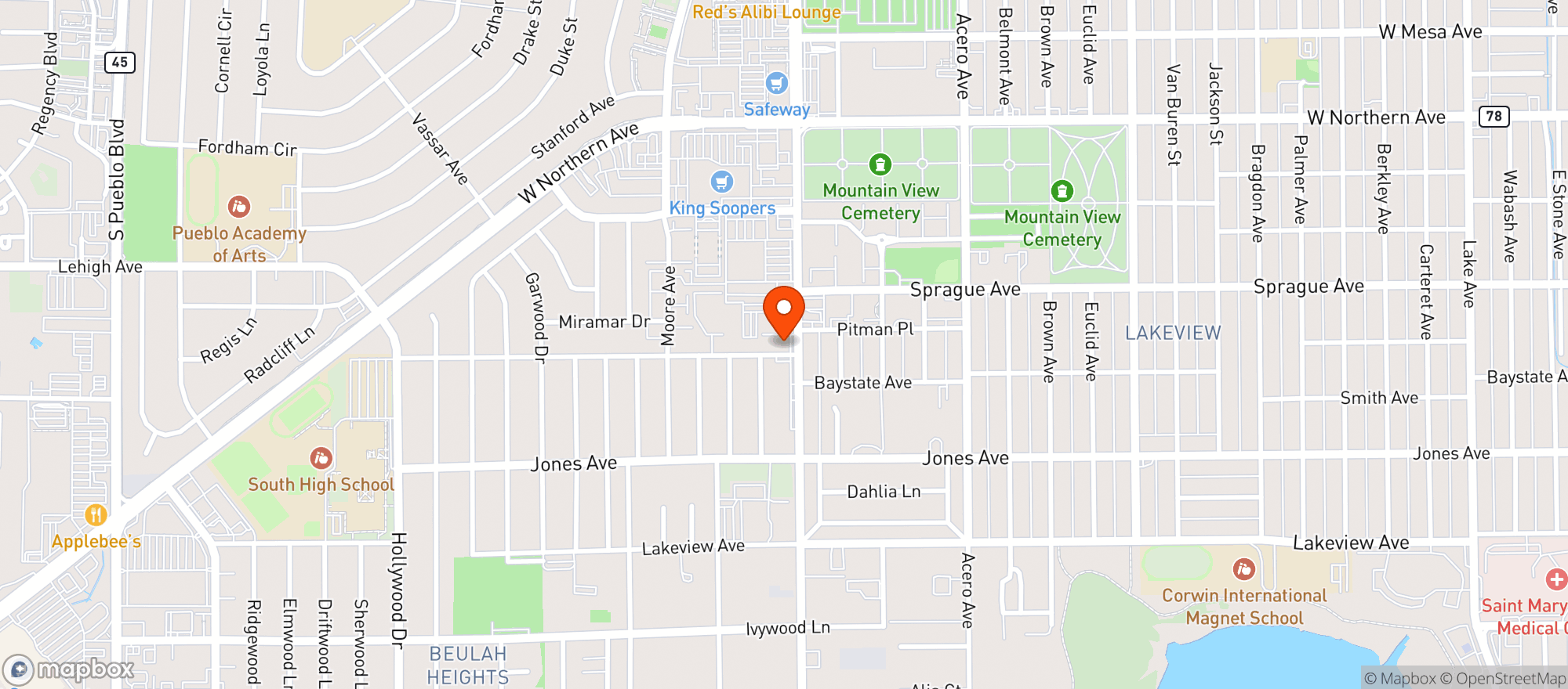 Map showing Prairie Liquors