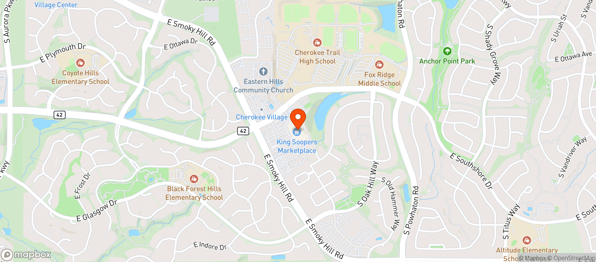 Map showing Kroger King Soopers