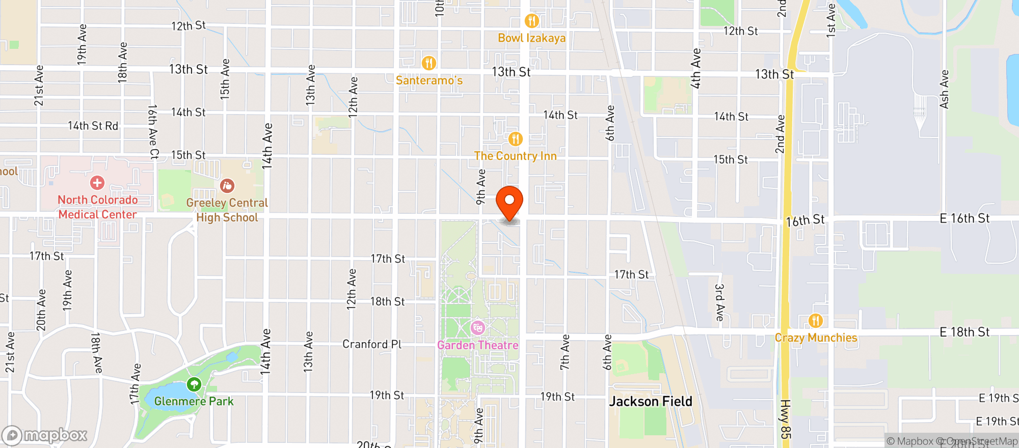 Map showing Highlander Smoke & Head Shop