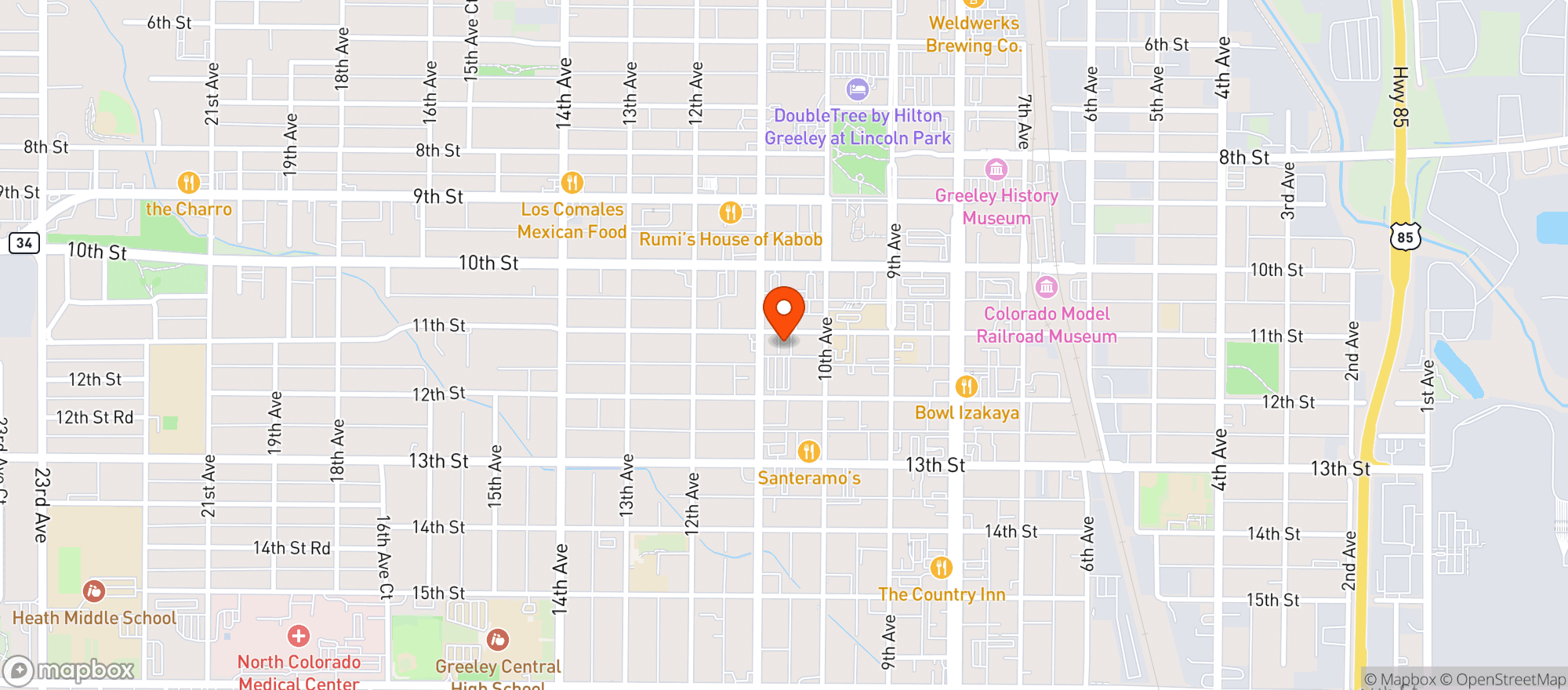 Map showing Midnight Liquor