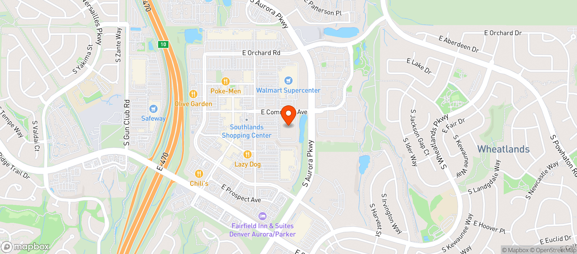 Map showing Sam's Southeast Liquor