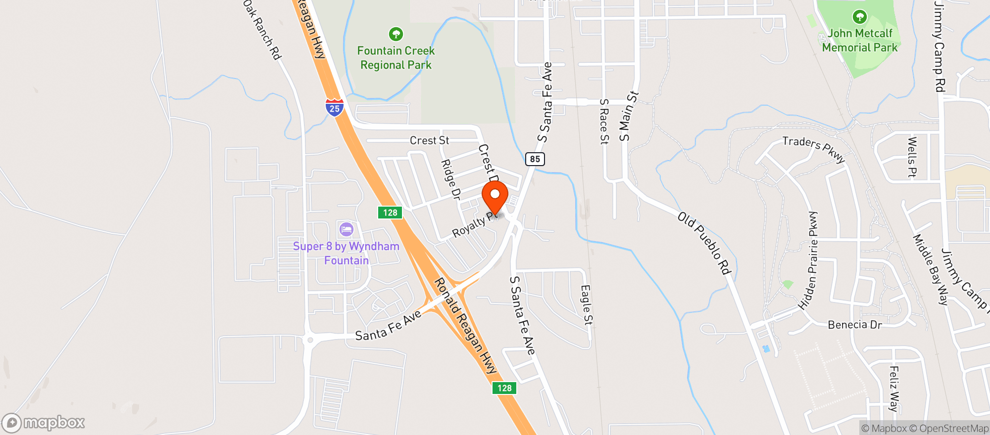Map showing Toms Liquors