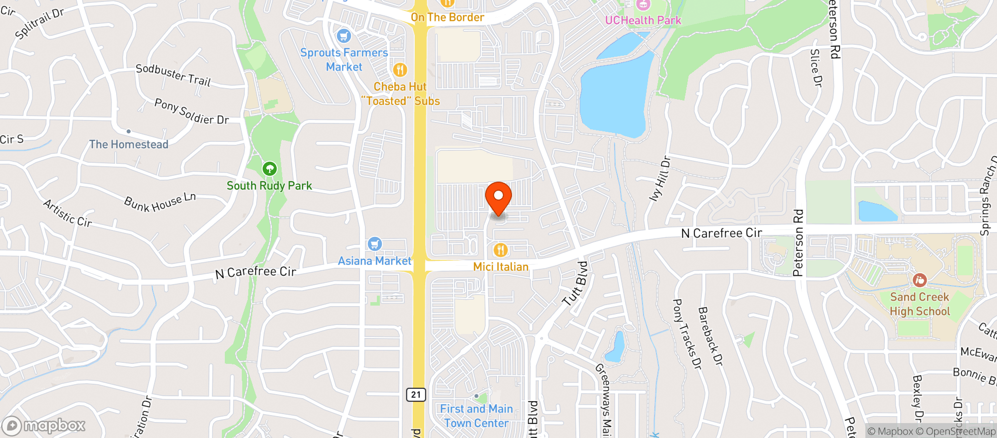 Map showing Gnc