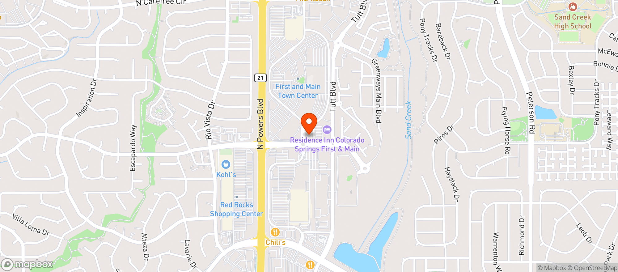 Map showing Old Spaghetti Factory