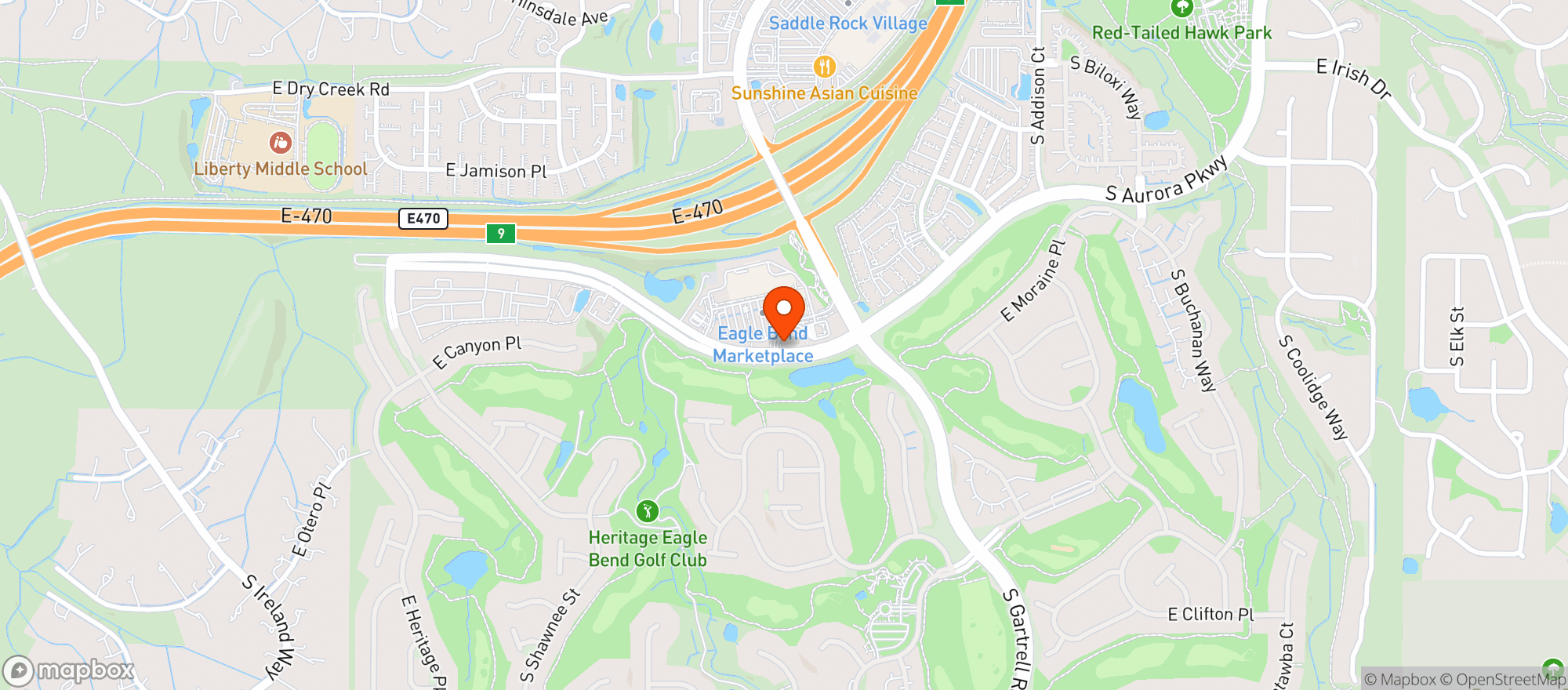 Map showing Parkway Bar And Grill