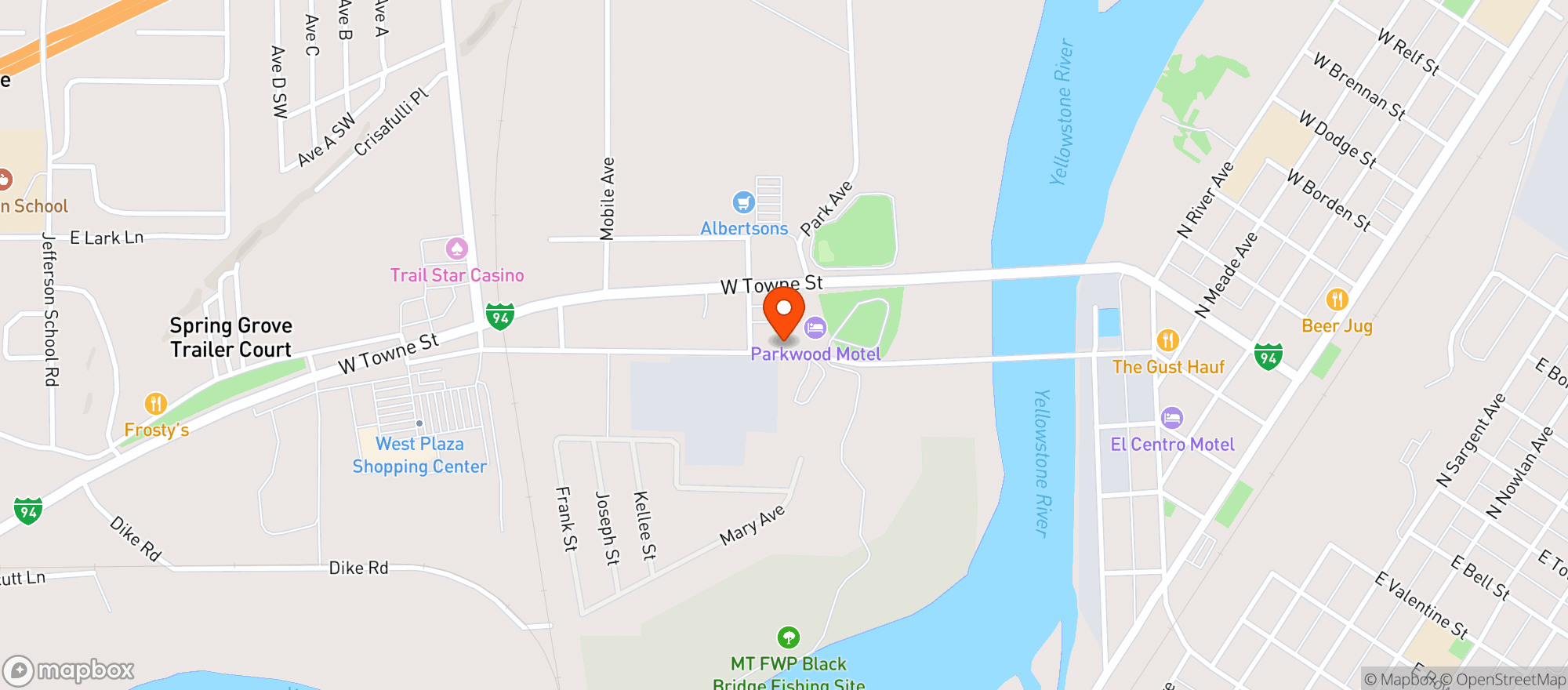 Map showing Reynolds Market